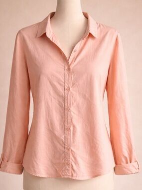 cloth & stone Peach Tencel Button-Down Shirt